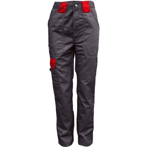 46295 Classic derekas nadrág kevertszálas, szürke-piros